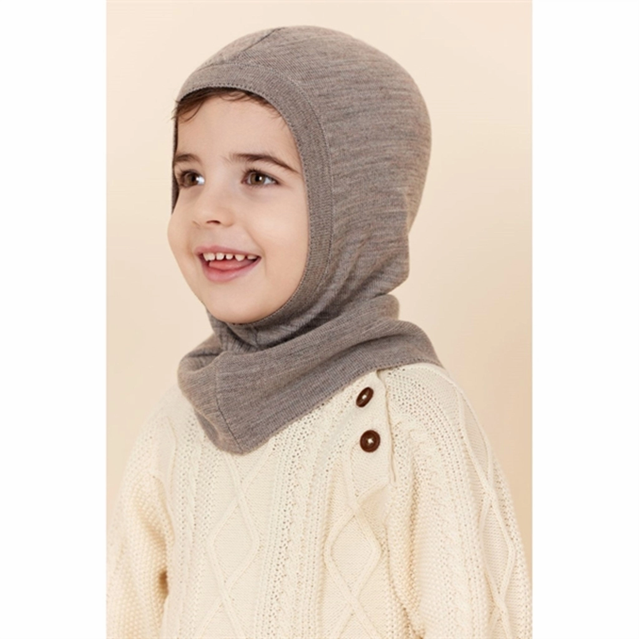 Copenhagen Colors Natural Melange Balaclava Knitted Merino Wool Dont Miss Out! Hot Sale Alert
