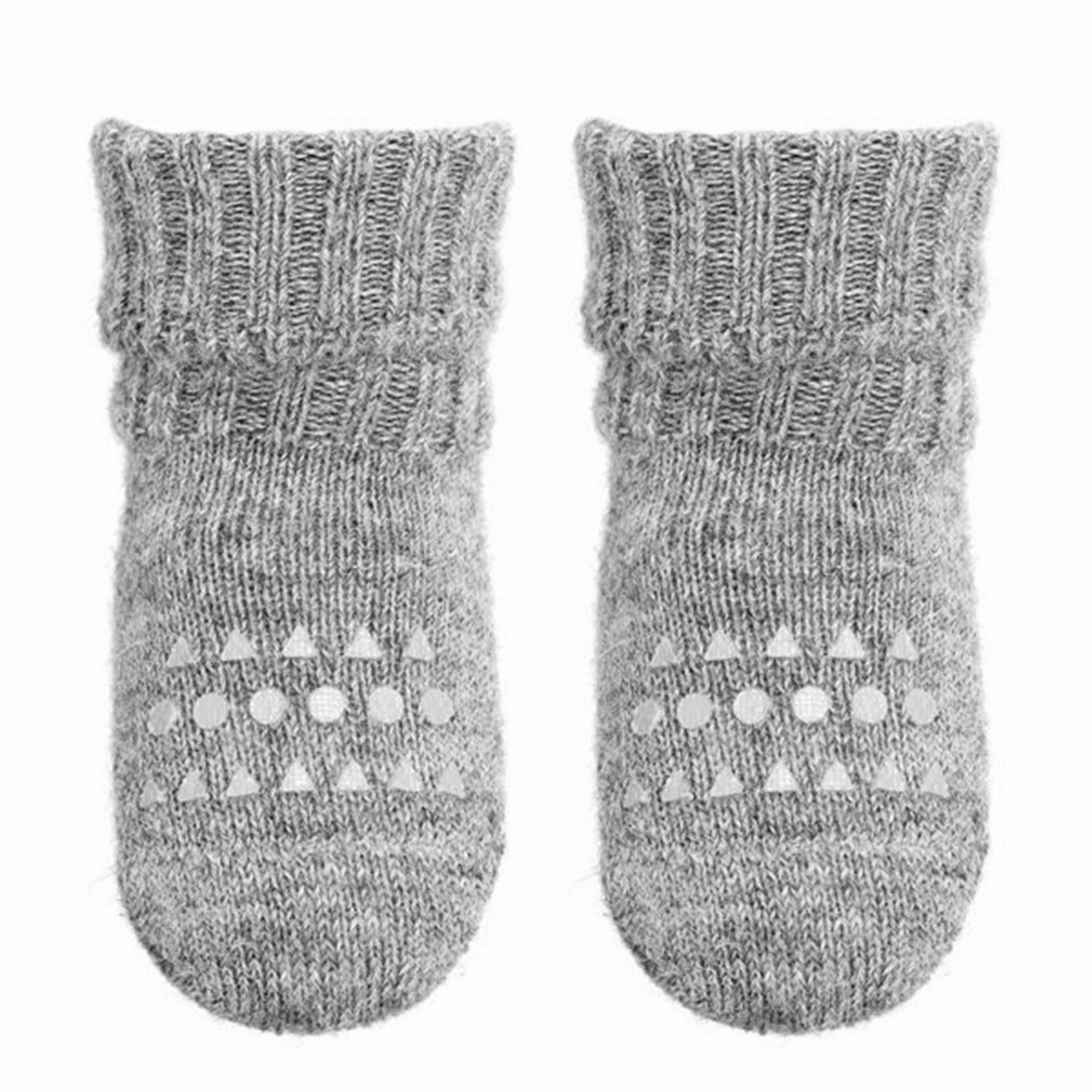 Gobabygo Alpaca Non-Slip Socks Grey Melange Special Occasion Discount Today Only Offer