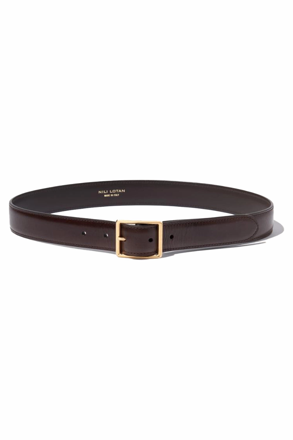 Gabriele Belt In Espresso With Antique Gold Buckle Dont Wait! Save New Arrival Discount