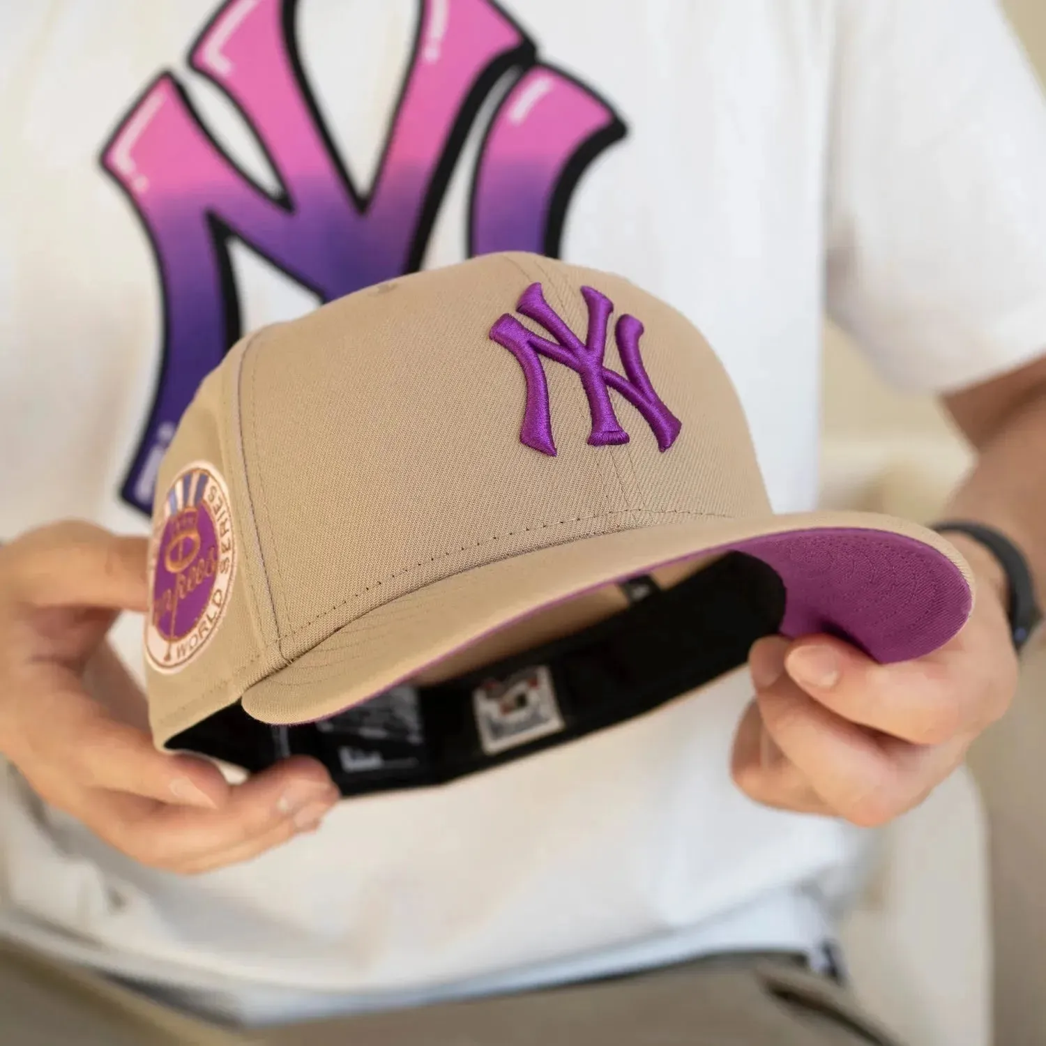 Mega Discount Event Todays Hot Pick New Era 59Fifty Mlb New York Yankees World Series 1962 Camel / Sparkling Grape Uv Fitted Cap