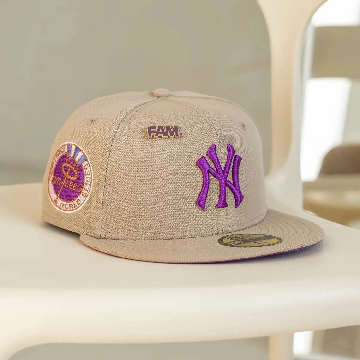 New Era 59Fifty Mlb New York Yankees World Series 1962 Camel / Sparkling Grape Uv Fitted Cap Special Deal Frenzy