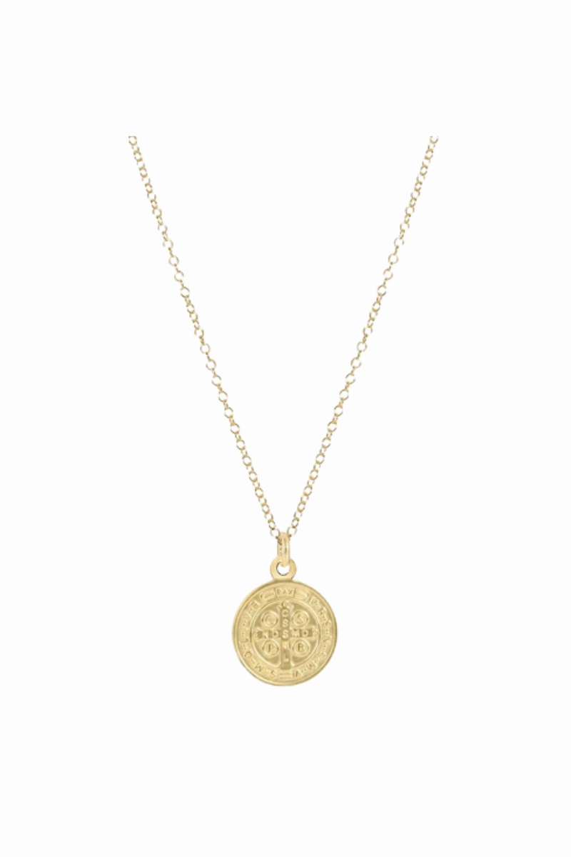 16" Necklace Gold - Blessing Gold Disc Best Deal Online