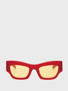 Best Price Online Flatlist X Sunflower Shade 03 Sunglasses In Milky Red And Solid Yellow Lens