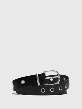 Hot Pick Online Hot Item Clearance Eyelet Belt 3Cm In Black