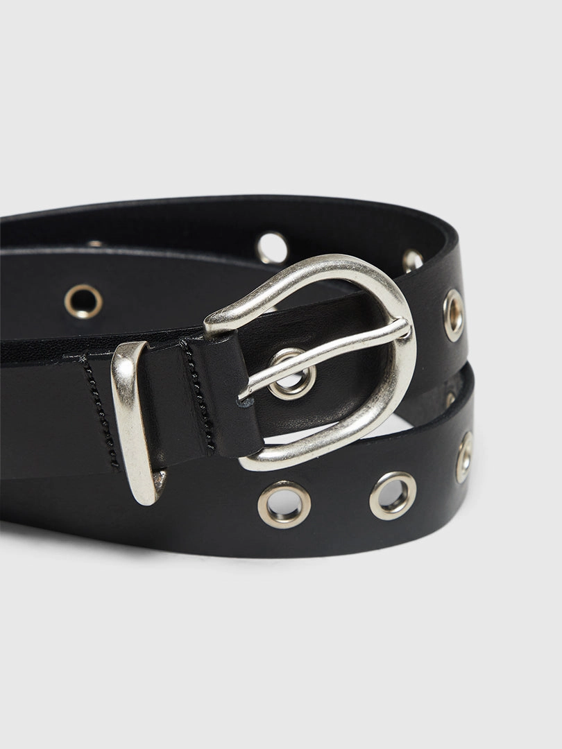 Eyelet Belt 3Cm In Black Hot Discount Deal