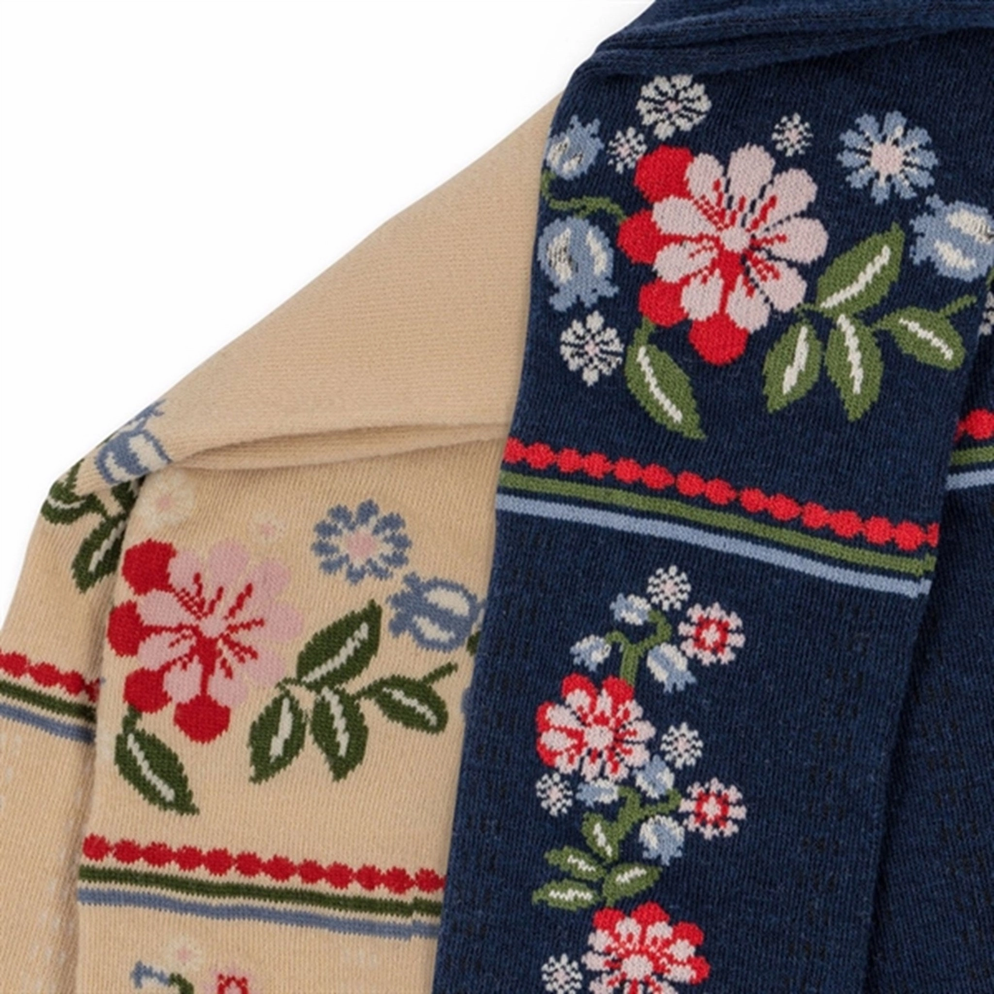 Konges Sljd Navy/Creme 2-Pack Flower Jacquard Tights Dont Wait! Save Today