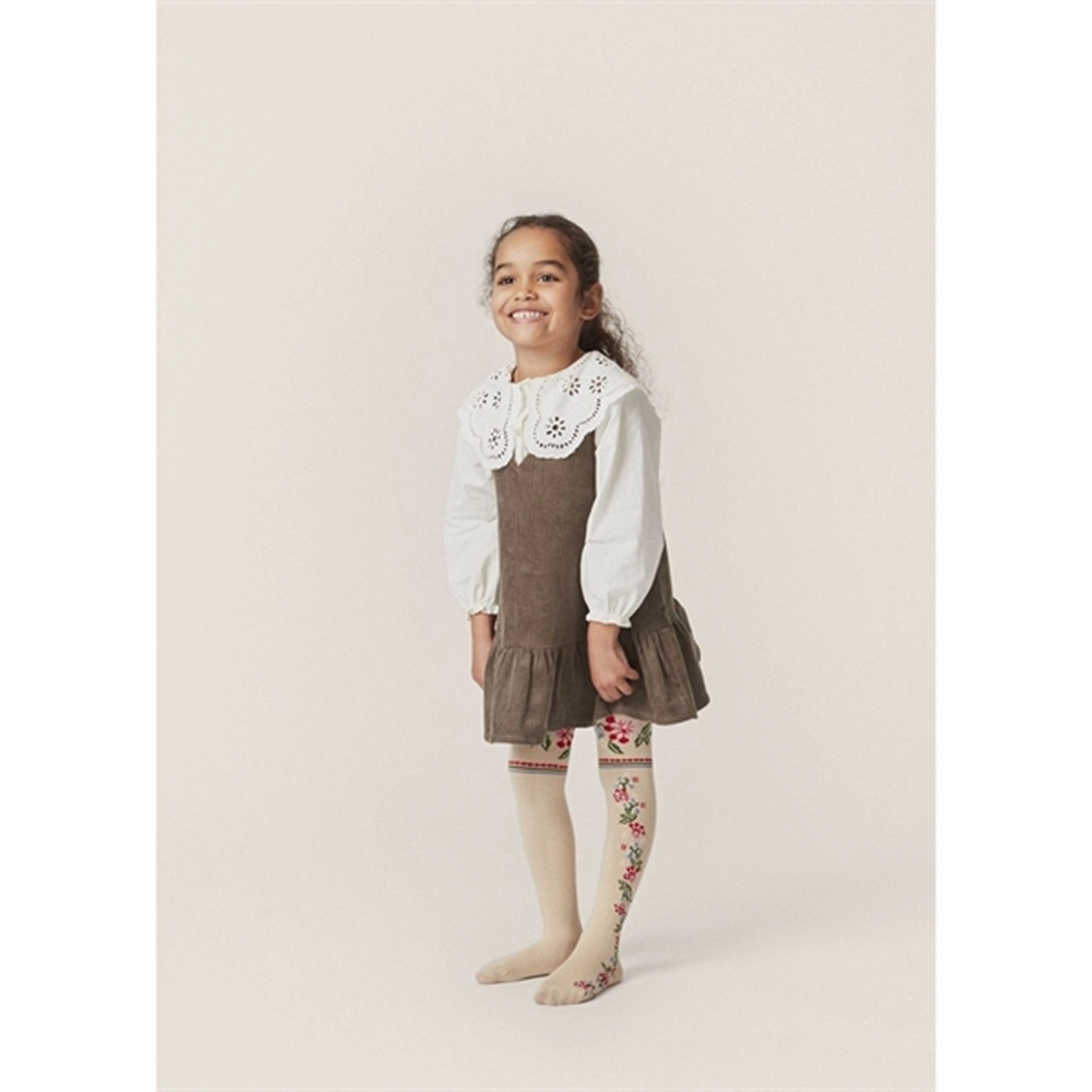 Konges Sljd Navy/Creme 2-Pack Flower Jacquard Tights End-of-Week Deals