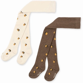 Trending Hot Picks Mega Discount Today Konges Sljd Jacquard Tights 2-Pack Lemon