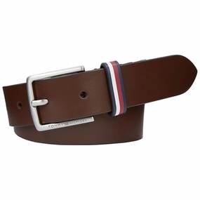 Instant Discount Tommy Hilfiger Leather Belt Chestnut Brown