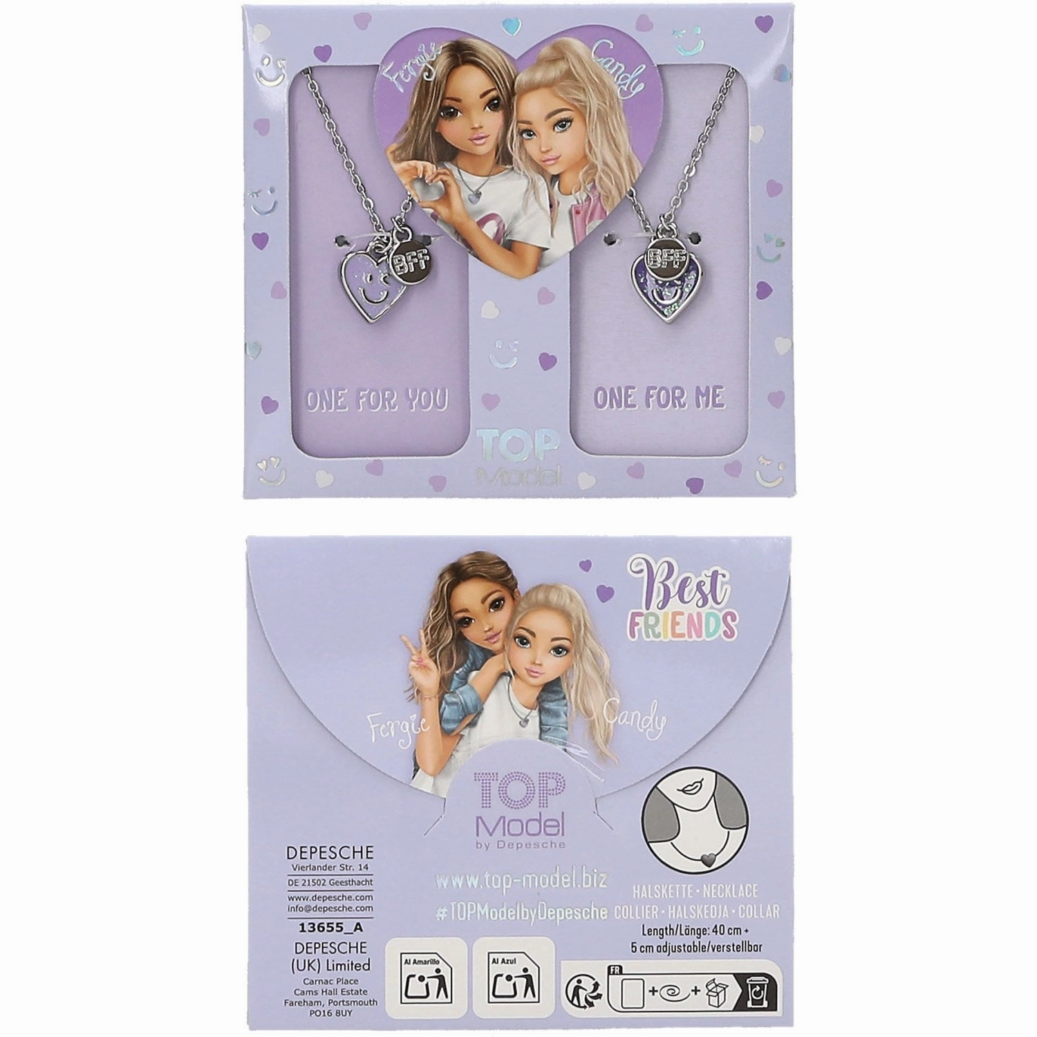 Price Drop Frenzy Trending Hot Deal Topmodel Bff Necklace Set Purple