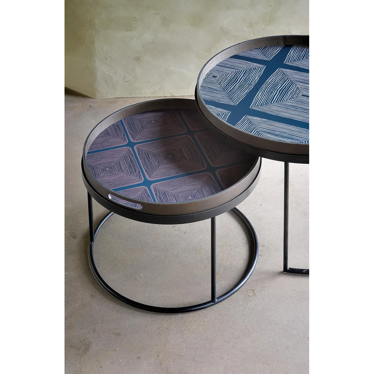 Tray Round Coffee Table Set of 2