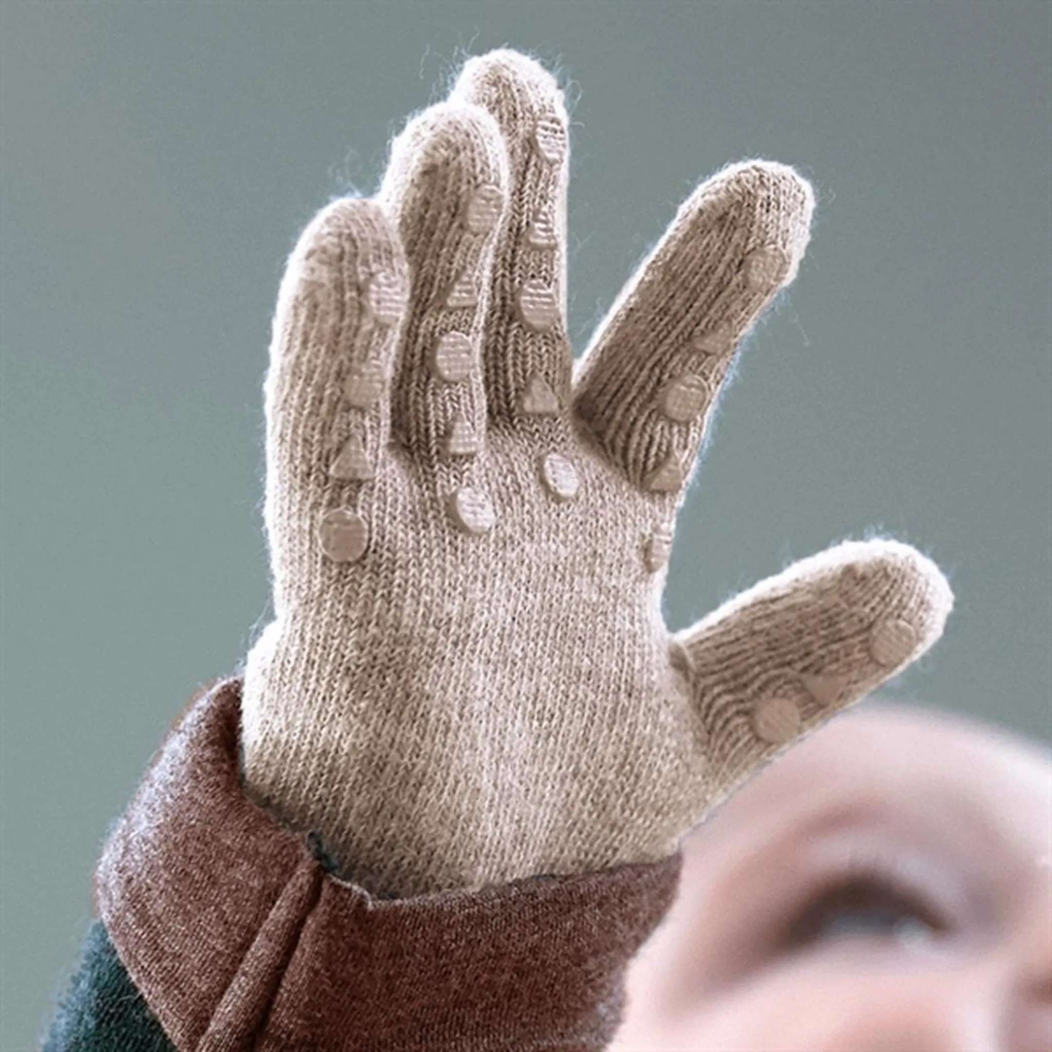 Hot Pick Sale Instant Savings Deal Gobabygo Wool Grip Gloves Sand