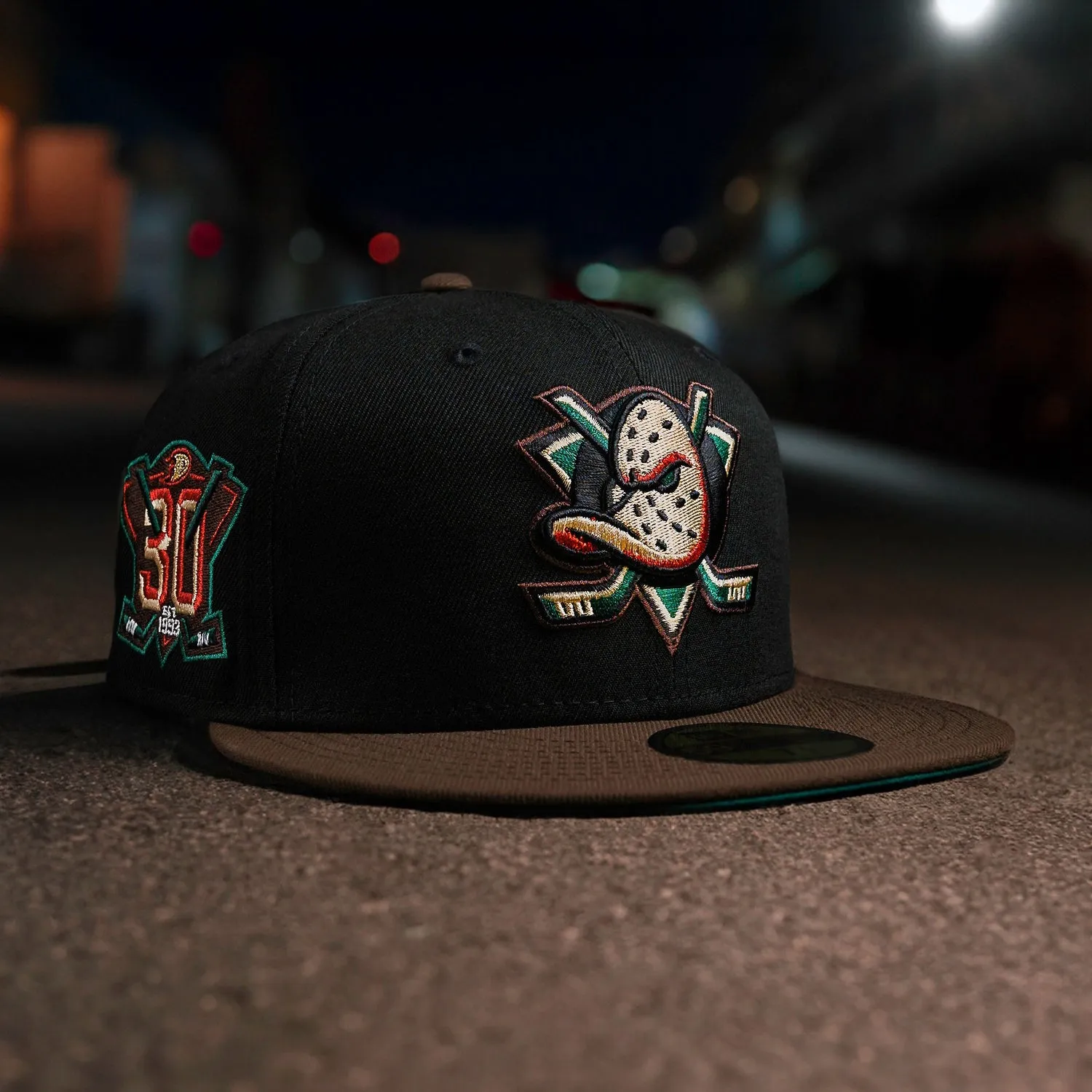 New Era 59Fifty Nhl Anaheim Ducks Black / Emerald Green Uv Fitted Cap Mega Sale Now Last Chance Steal