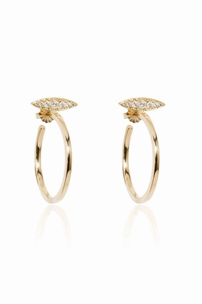 Diamond Marquise Small Gold Hoops Hot Offer Ending Soon Big Sale Today