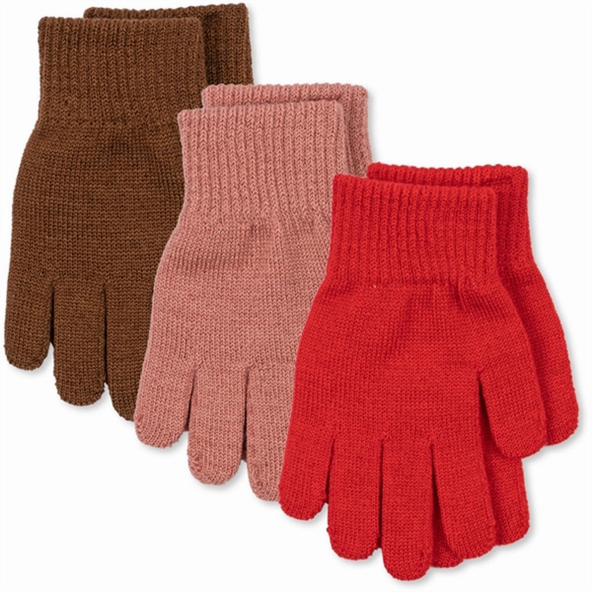 Konges Sljd Rose/Pecan/Scarlet 3-Pack Filla Gloves Grab Your Deal Today