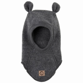 Mikk-Line Wool Balaclava W. Ears Anthracite Melange Todays Hot Savings