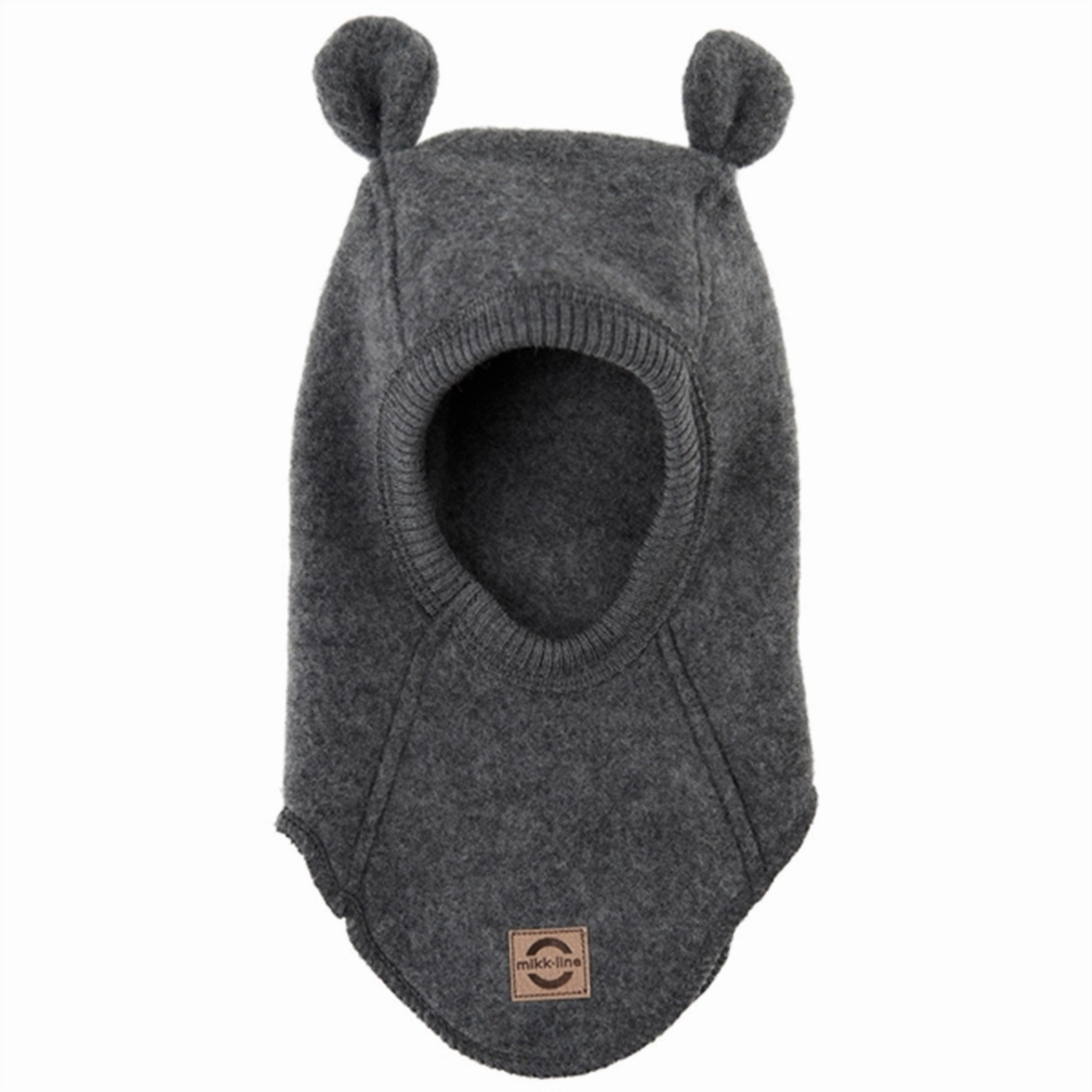 Mikk-Line Wool Balaclava W. Ears Anthracite Melange Todays Hot Savings