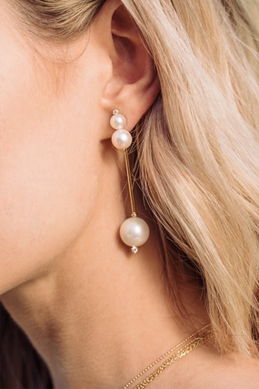 White Pearl Hatpin Diamond Stick Earrings Limited Offer Alert Online Exclusive Savings