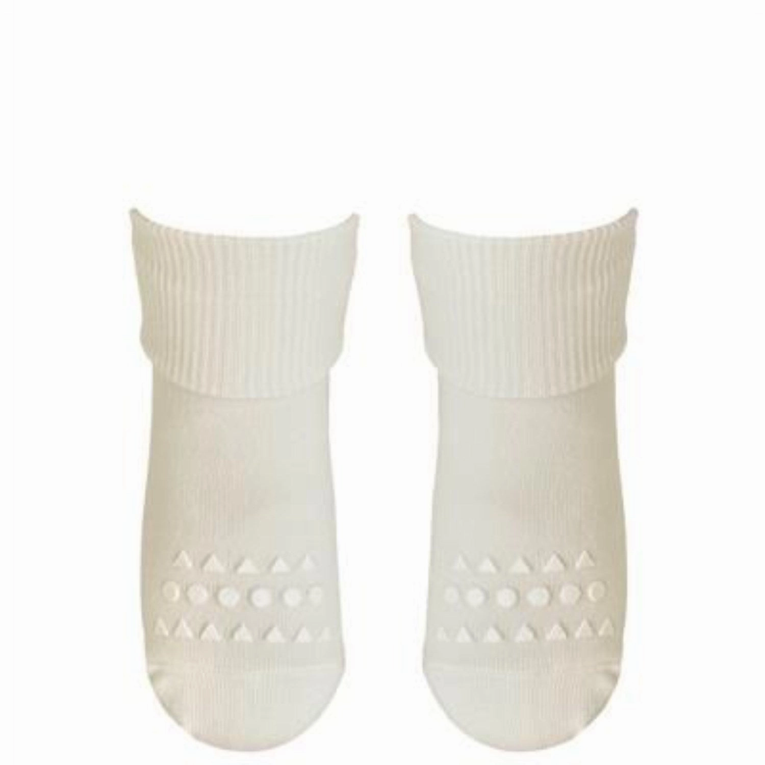 Best Price Online Gobabygo Off White Non Slip Socks Organic Cotton