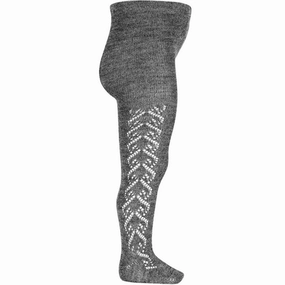 Cndor Wool Openwork Tights Grey Mega Hot Offer