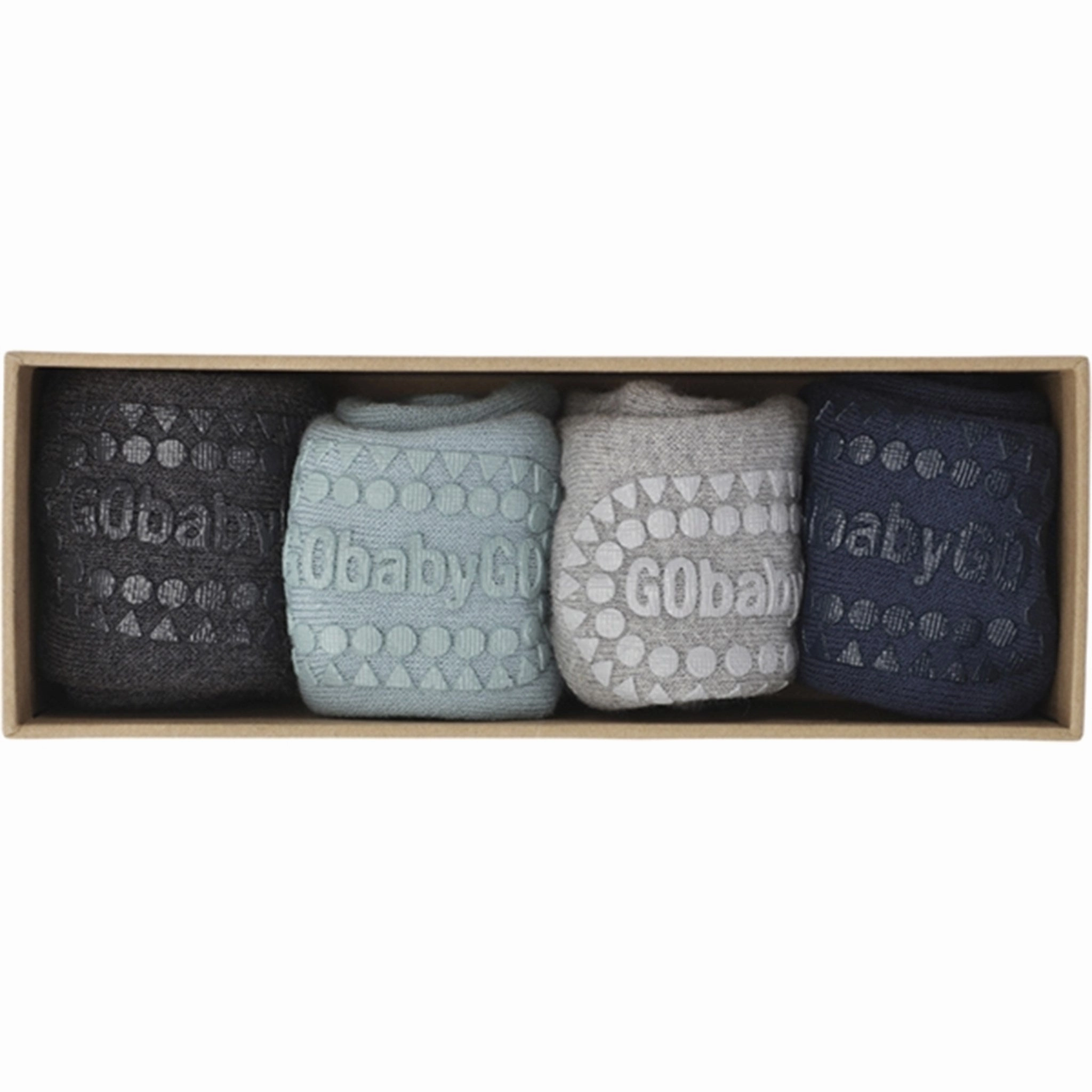 Trending Deals Today Gobabygo Cotton Socks Combo Box Antislip Dusty Blue