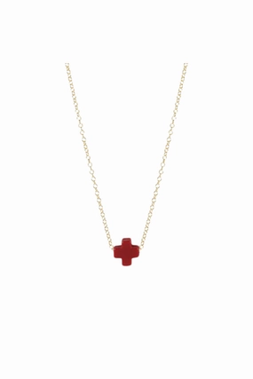 16" Necklace Gold - Signature Cross Small Red Dont Miss This Deal Exclusive Savings Event