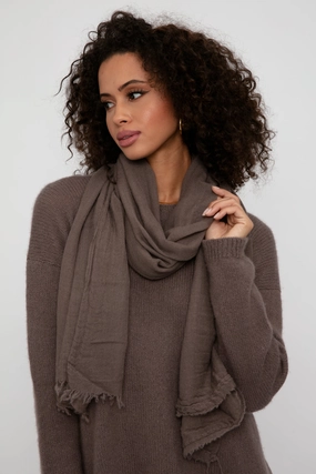 Grab the Deal Now Net Cashmere Scarf In Choco