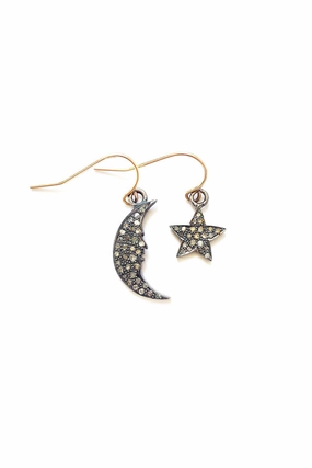 Costella Diamond Star & Moon Earrings Exclusive Online Discount Trending Savings Now