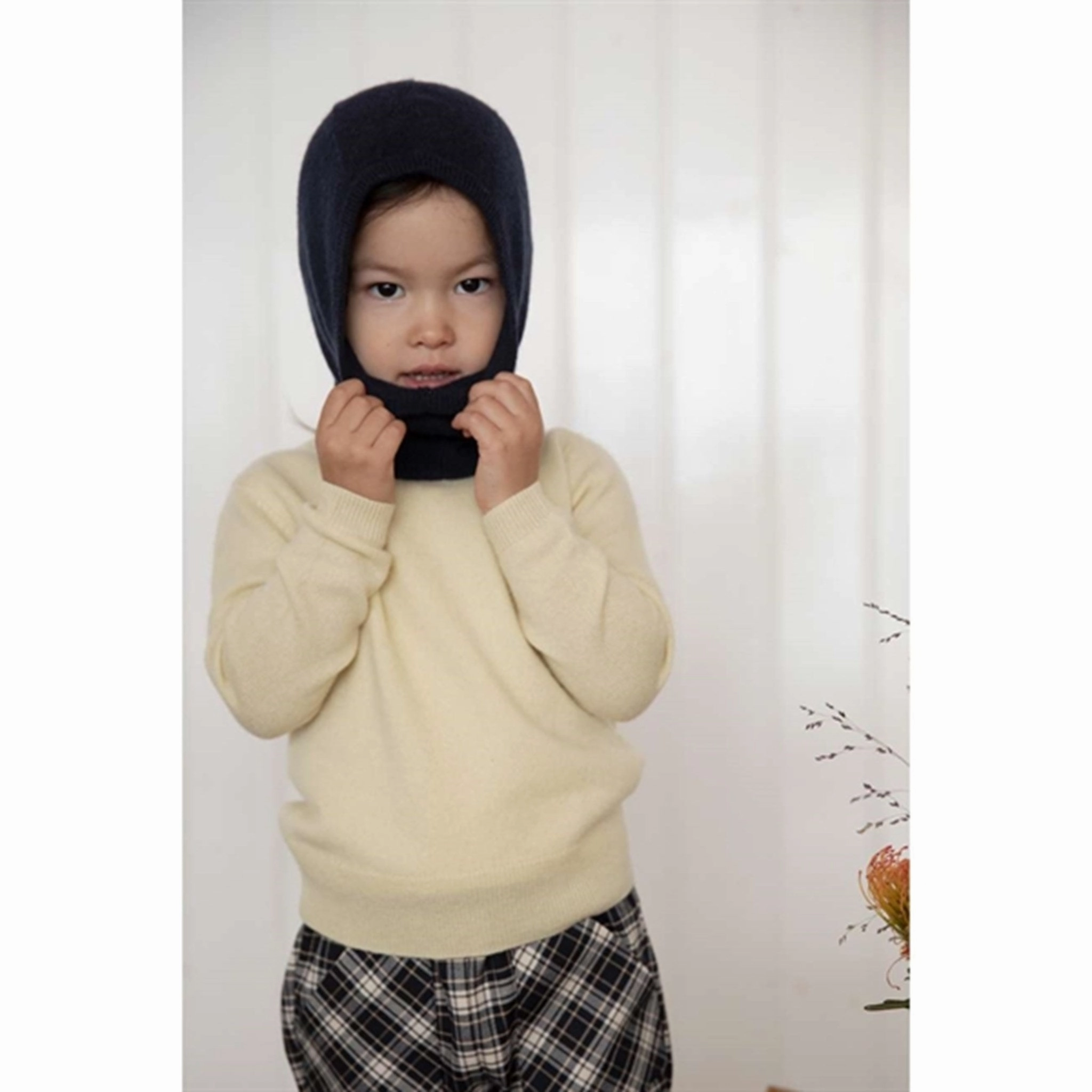 End-of-Week Deals Limited Time Discount Holmm Navy Netty Cashmere Knit Balaclava