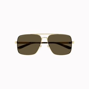 Men'S Gucci Metal Gold Brown Sunglasses Dont Miss Big Savings Todays Steal