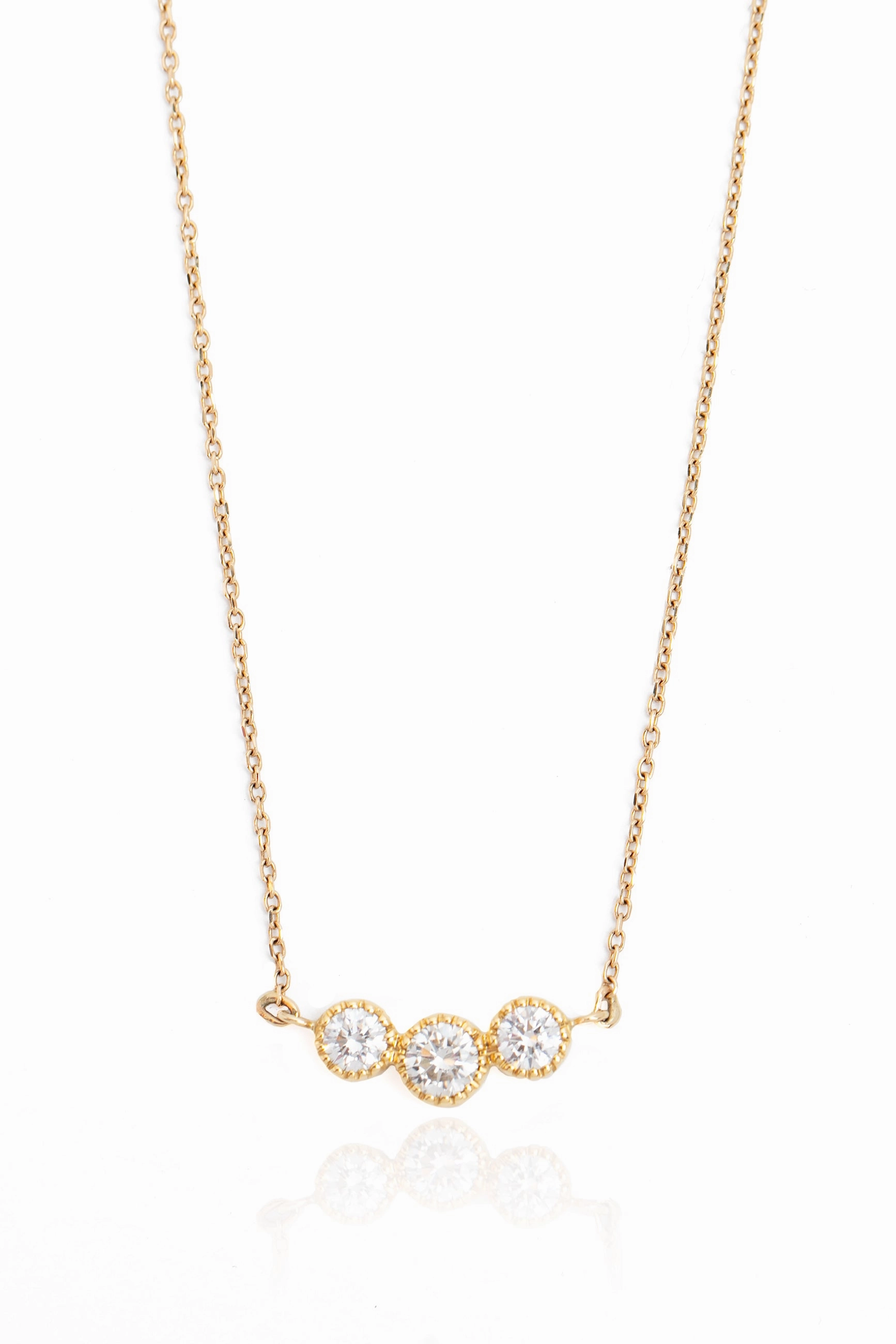 Triple Vintage Set Diamond Necklace In Yellow Gold Flash Sale Alert Special Occasion Discount