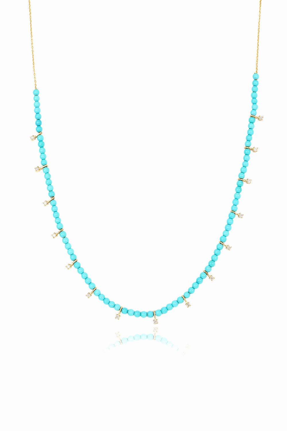 Turquoise Diamond Drop Necklace In 18K Yellow Gold Grab It Fast Hot Deal Alert