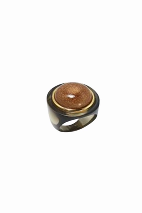 Deep Smokey Gold Polished Sandstone Ring Trending Now Offer Dont Miss Hot Deals