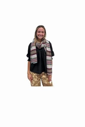 Shop Now & Save Gift Ideas Galore Cashmere Striped Multi Check Scarf
