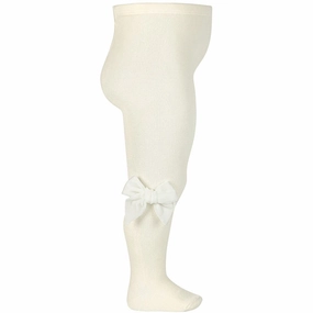 Trending Hot Picks Cndor Off-White Cotton Tights W. Bow