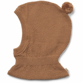 Special Deals Online Wheat Caramel Knitted Balaclava Pomi