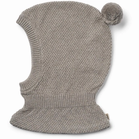 Todays Trending Deals Wheat Warm Grey Melange Knitted Balaclava Pomi