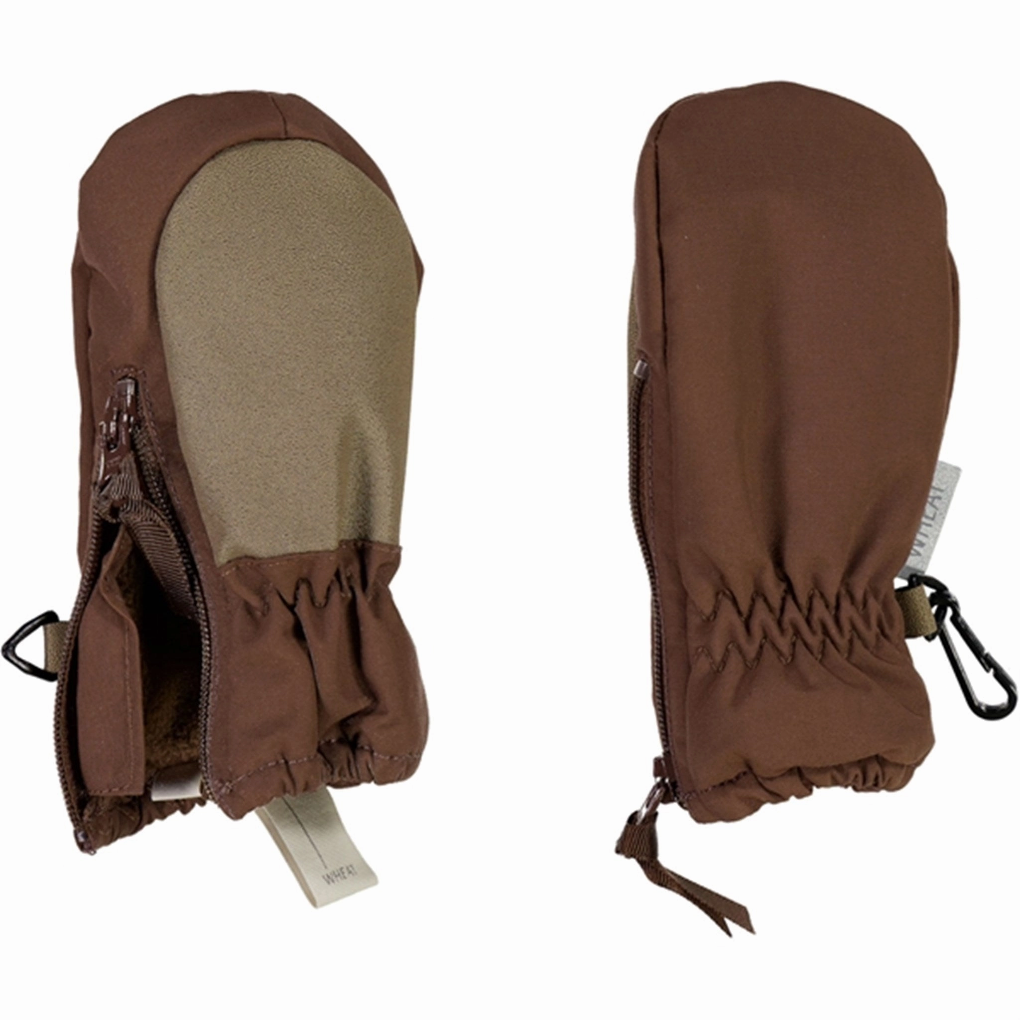 Clearance Blowout Todays Hot Savings Wheat Zipper Mittens Tech Soil