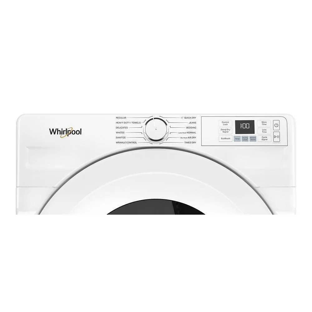 Whirlpool WGD4720RW 7.4 Cu. Ft. Smart Front Load Energy Star Gas Dryer With Quick Dry Cycle