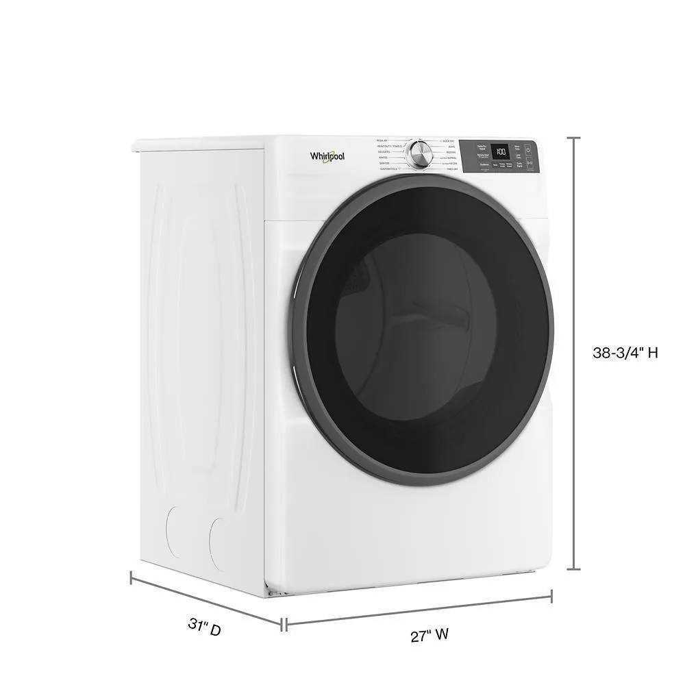 Whirlpool WGD5720RW 7.4 Cu. Ft. Smart Front Load Energy Star Gas Dryer With Wrinkle Shield&#8482; Option