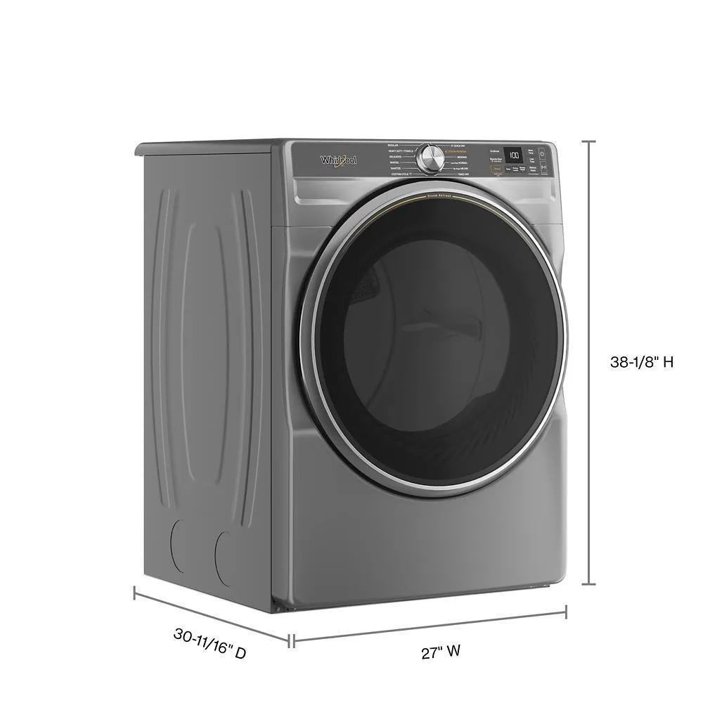 Whirlpool WGD6720RR 7.4 Cu. Ft. Smart Front Load Energy Star Gas Dryer With Steam Capabilities
