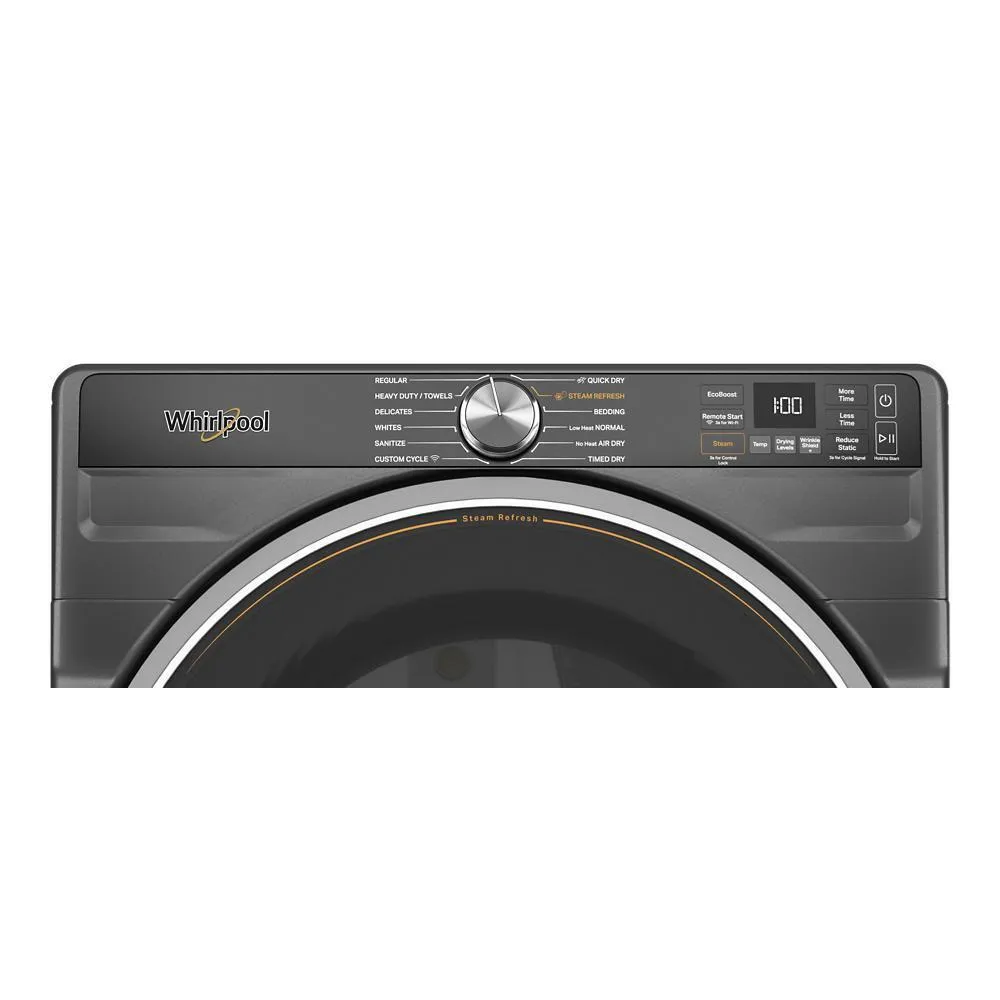 Whirlpool WGD6720RU 7.4 Cu. Ft. Smart Front Load Energy Star Gas Dryer With Steam Capabilities