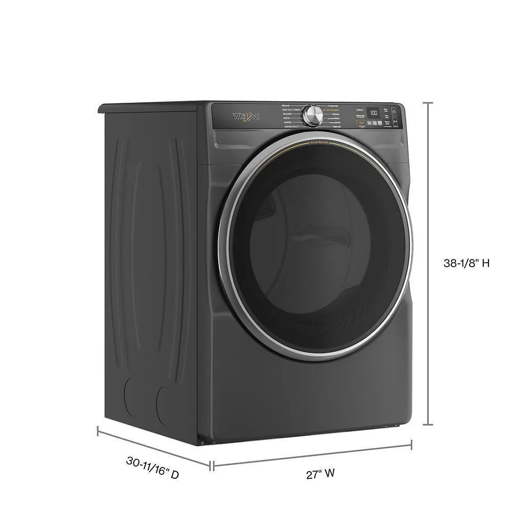 Whirlpool WGD6720RU 7.4 Cu. Ft. Smart Front Load Energy Star Gas Dryer With Steam Capabilities