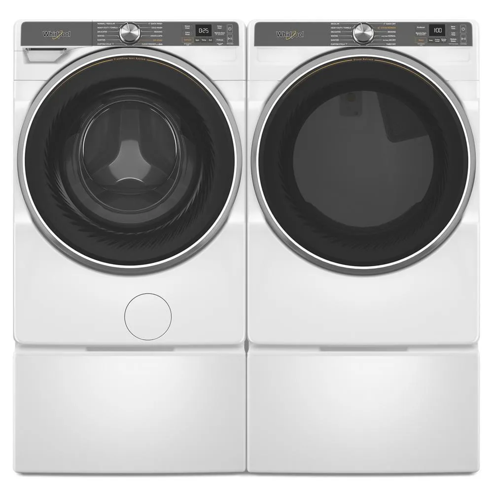 Whirlpool WGD6720RW 7.4 Cu. Ft. Smart Front Load Energy Star Gas Dryer With Steam Capabilities