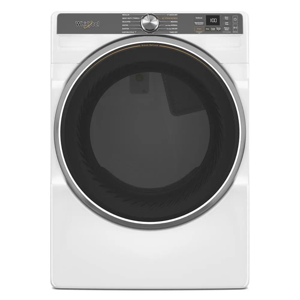 Whirlpool WGD6720RW 7.4 Cu. Ft. Smart Front Load Energy Star Gas Dryer With Steam Capabilities