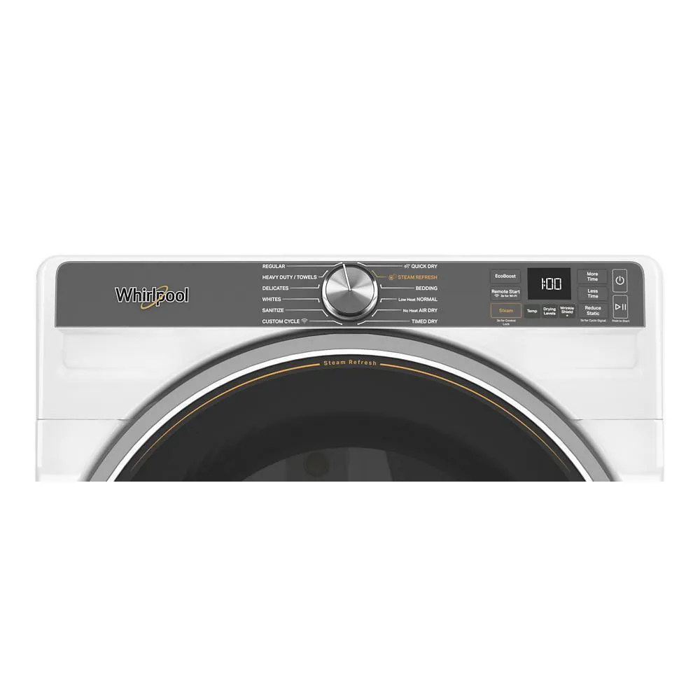 Whirlpool WGD6720RW 7.4 Cu. Ft. Smart Front Load Energy Star Gas Dryer With Steam Capabilities