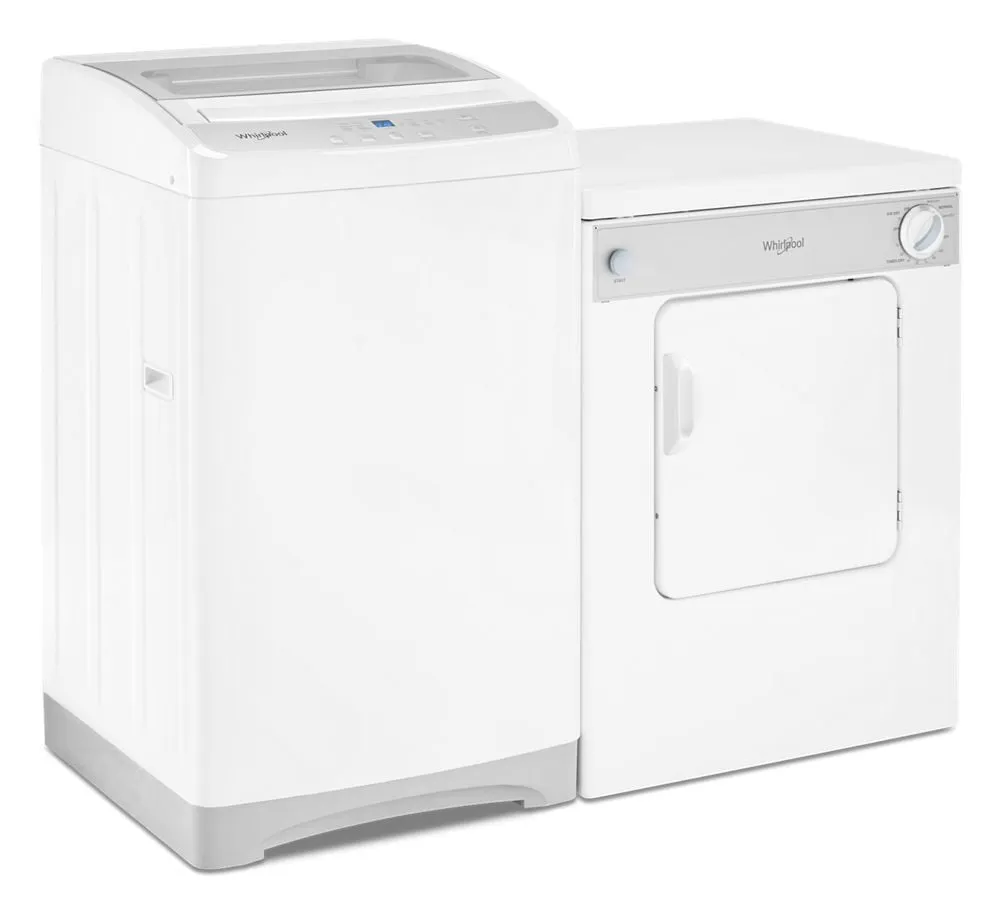 Whirlpool WTW2000HW 1.6 Cu. Ft. Compact Top Load Washer With Flexible Installation