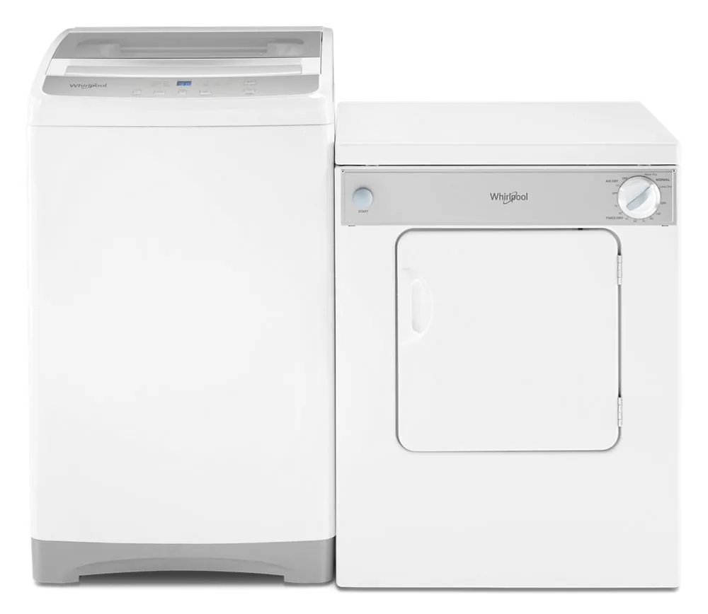 Whirlpool WTW2000HW 1.6 Cu. Ft. Compact Top Load Washer With Flexible Installation
