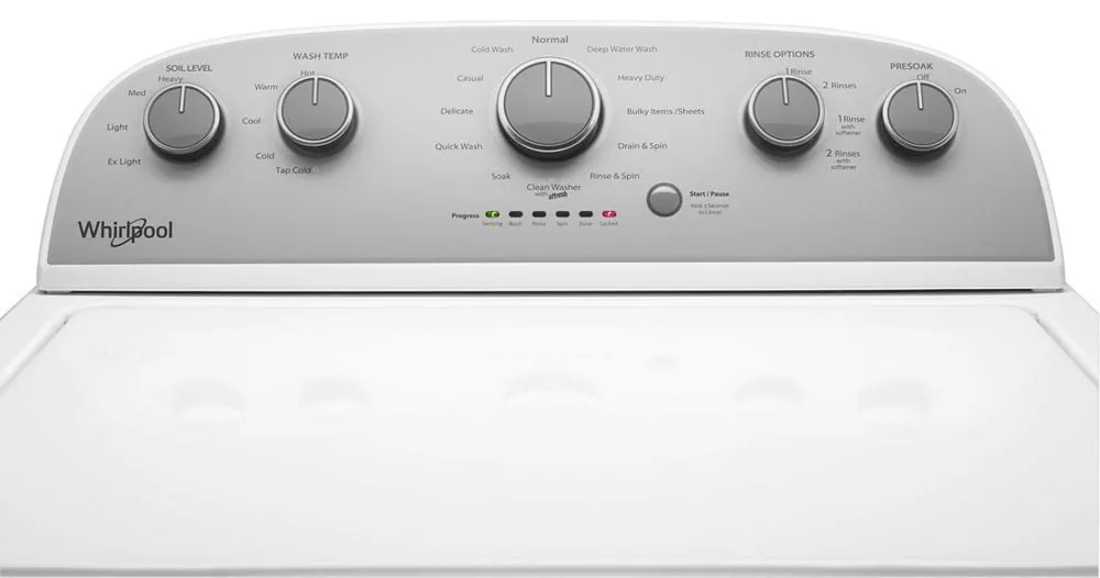 Whirlpool WTW5000DW 4.3 Cu.Ft Top Load Washer With Quick Wash, 12 Cycles