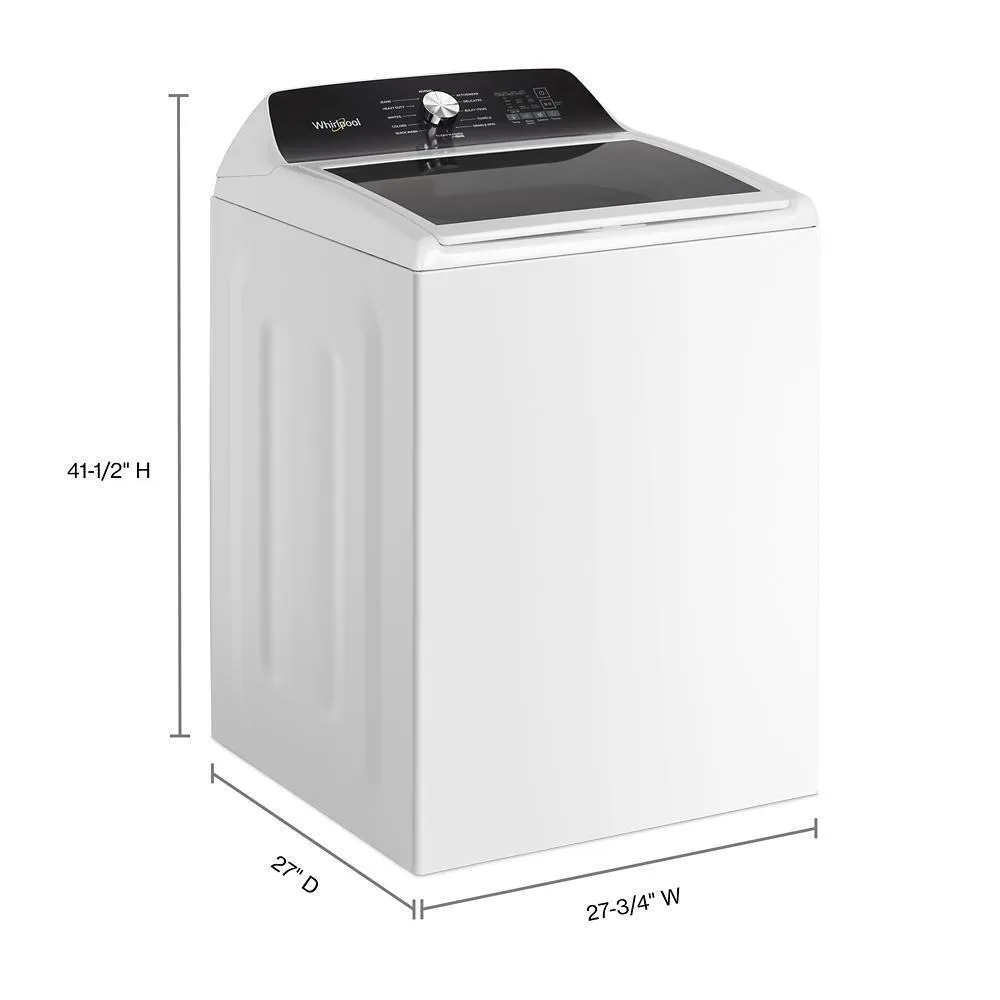 Whirlpool WTW5020SW 4.6 Cu. Ft. Top Load Impeller Washer With Built-In Faucet